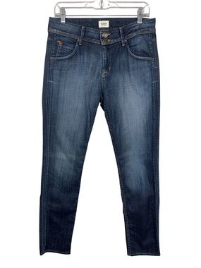 Hudson Jeans Skinny Jeans in Dark Blue Wash